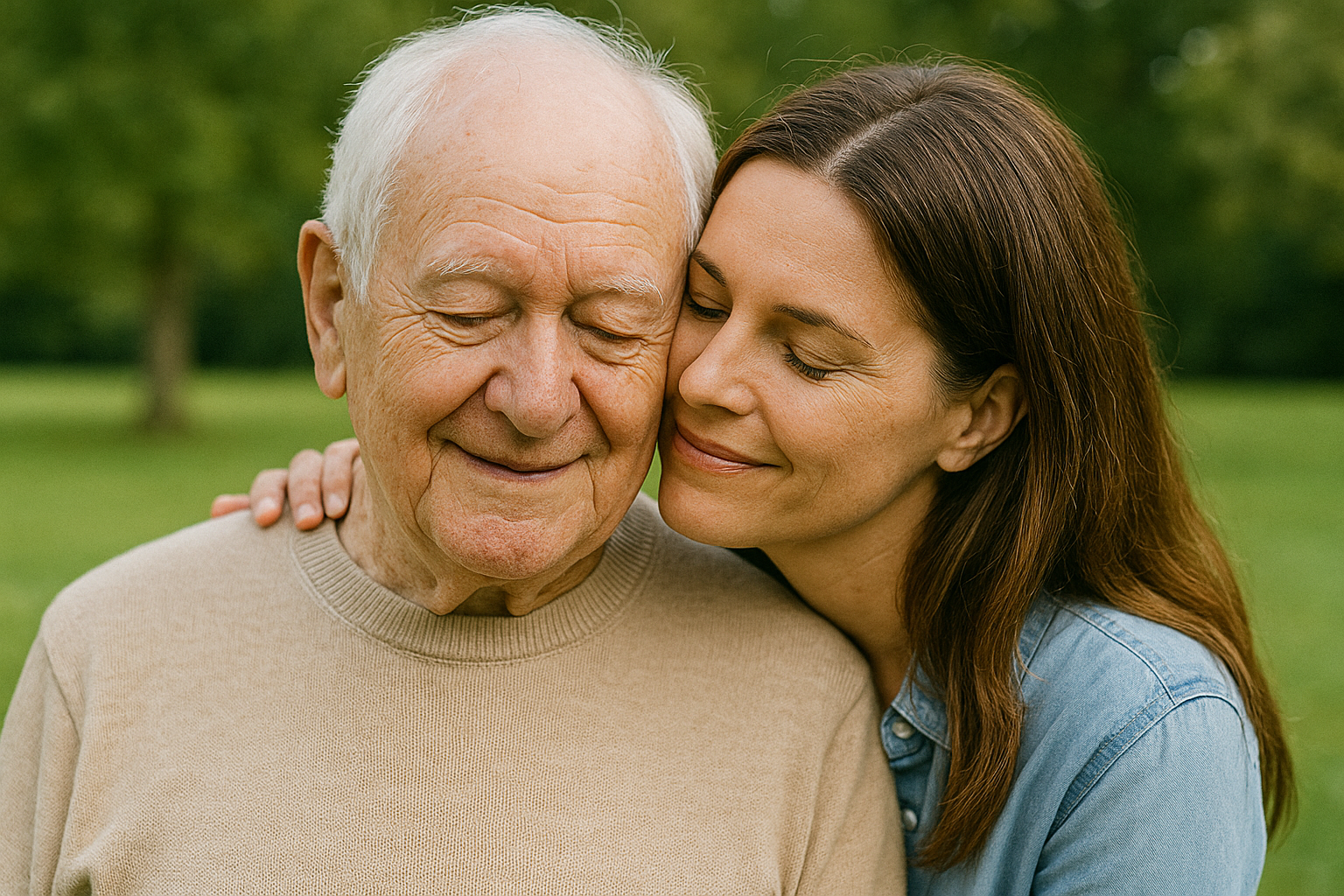 Grandfather with granddaughter planning for the future